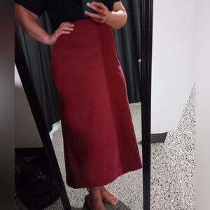 Christopher & Banks Skirt Color: Red Size:10